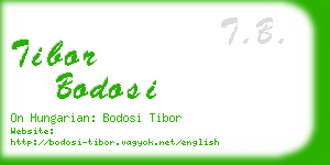 tibor bodosi business card